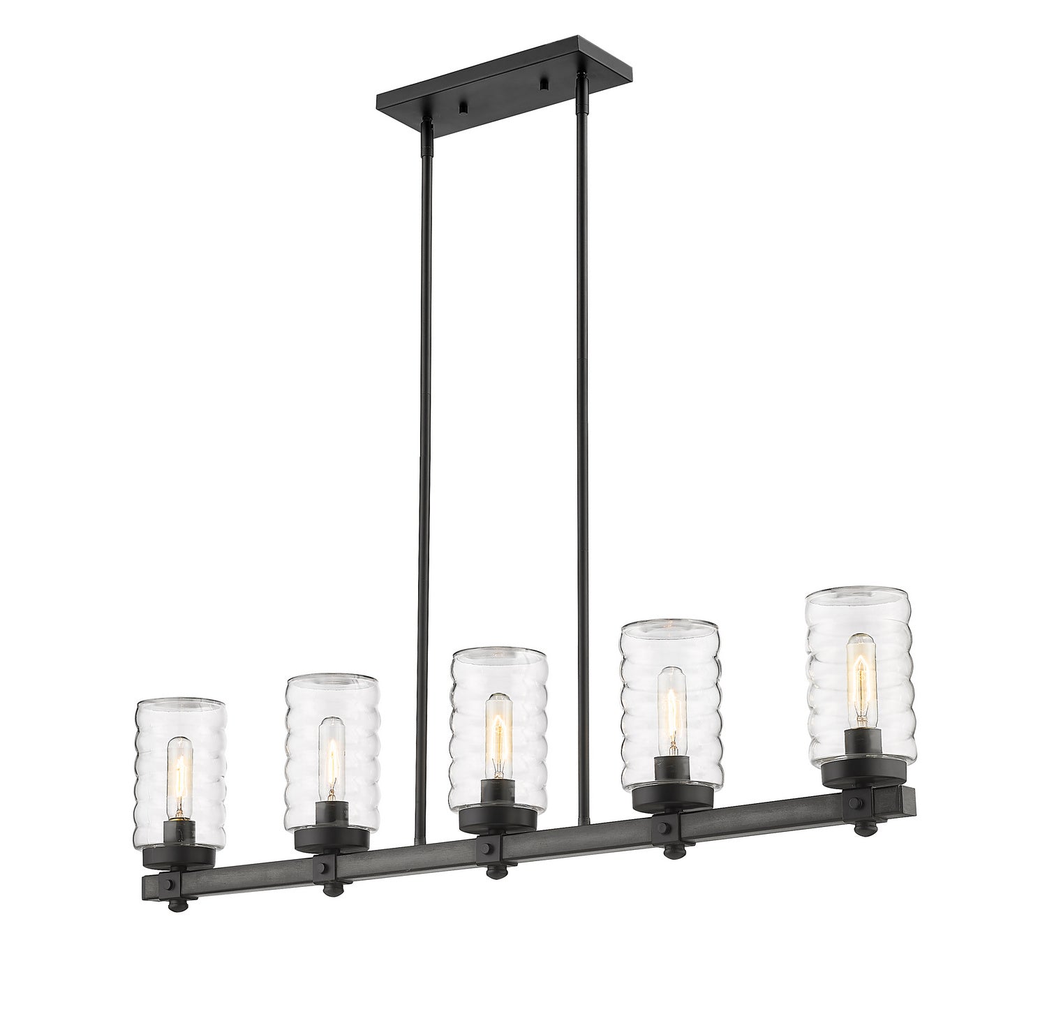 Z-Lite - 588-5L-ABB - Five Light Outdoor Linear Chandelier - Tahoe - Ashen Barnboard