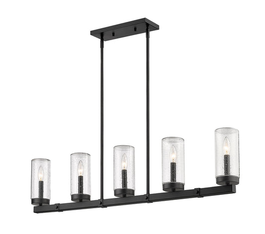 Z-Lite - 589-5L-BK - Five Light Outdoor Linear Chandelier - Marlow - Matte Black