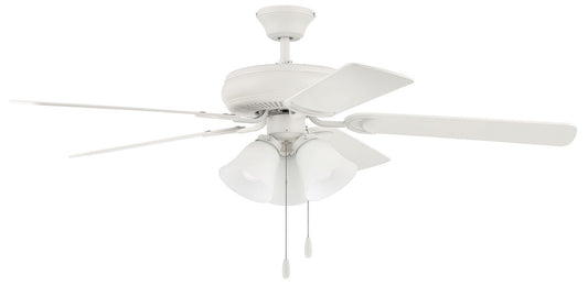 Craftmade - DCF52W5C3W - 52"Ceiling Fan - Decorator's Choice 3 Light Kit - Matte White