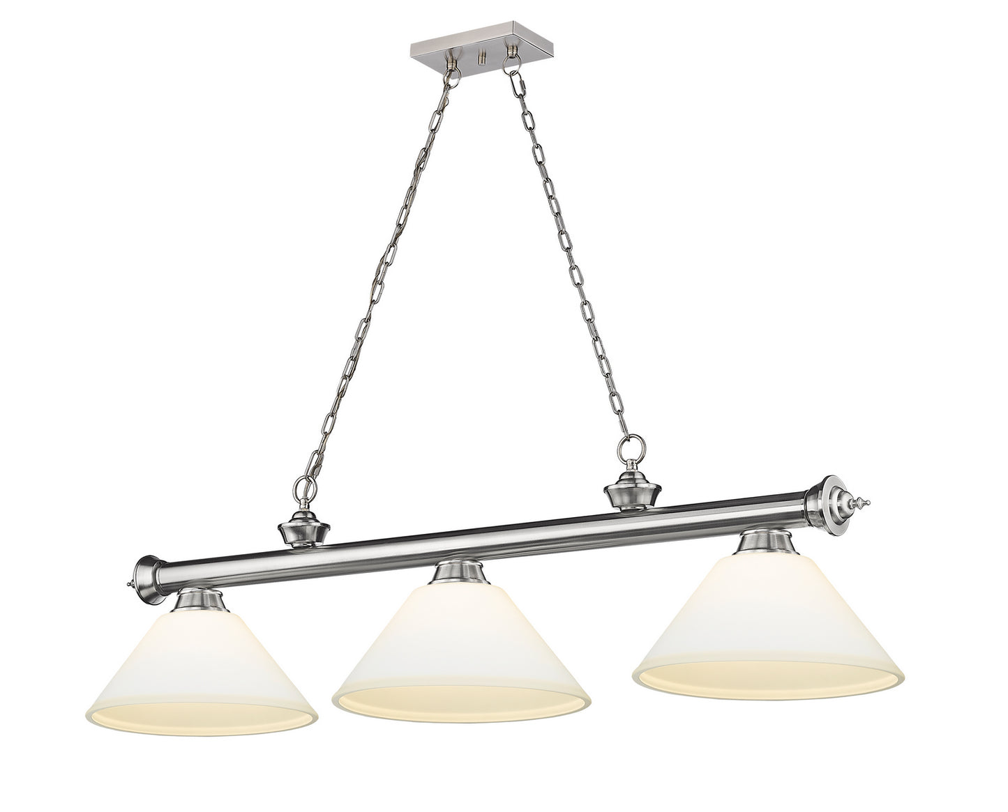 Z-Lite - 2306-3BN-AMO14 - Three Light Billiard - Cordon - Brushed Nickel