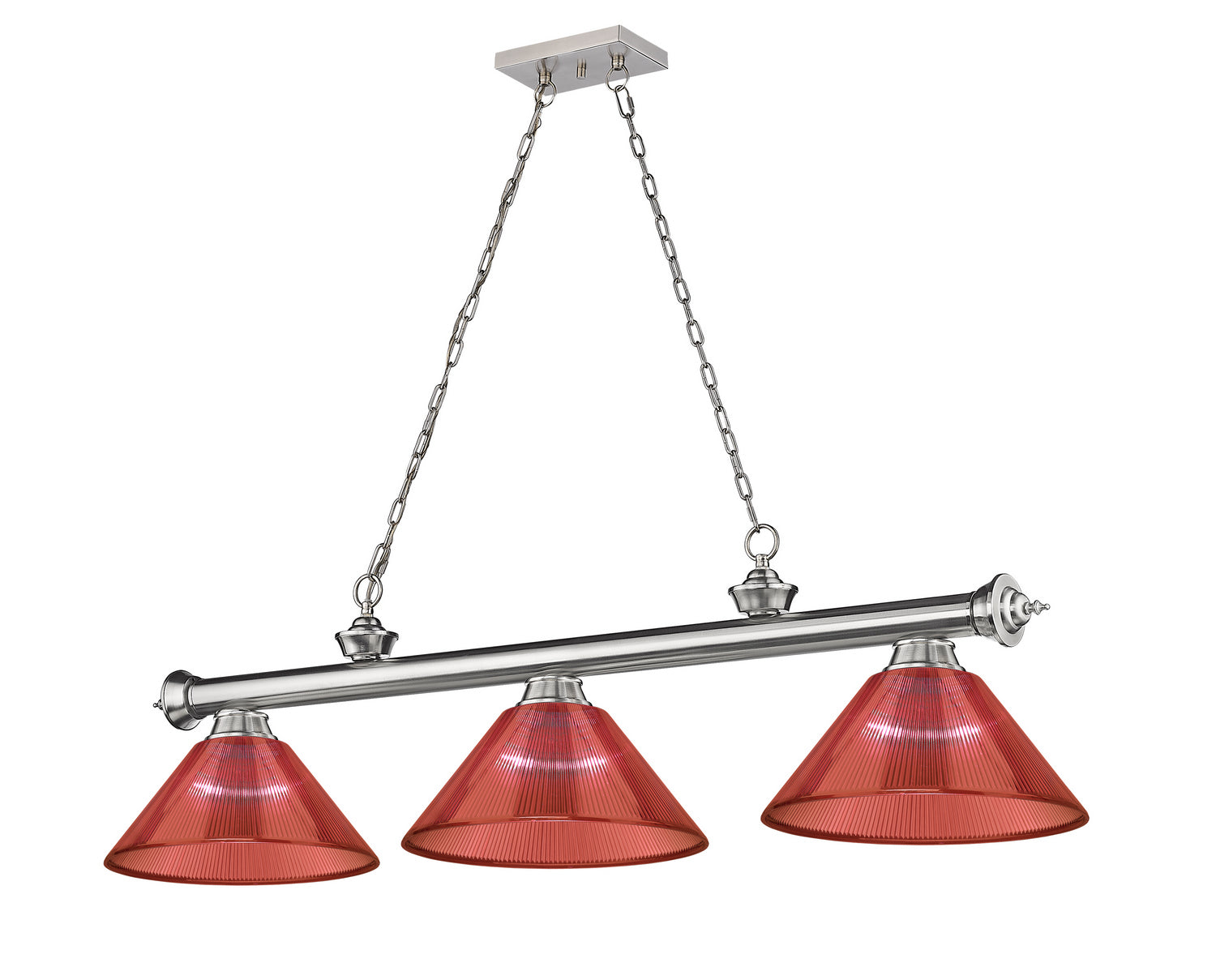 Z-Lite - 2306-3BN-PRD - Three Light Billiard - Cordon - Brushed Nickel