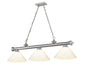 Z-Lite - 2306-3BN-PWH - Three Light Billiard - Cordon - Brushed Nickel