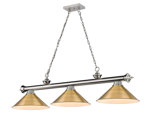 Z-Lite - 2306-3BN-RB15 - Three Light Billiard - Cordon - Brushed Nickel