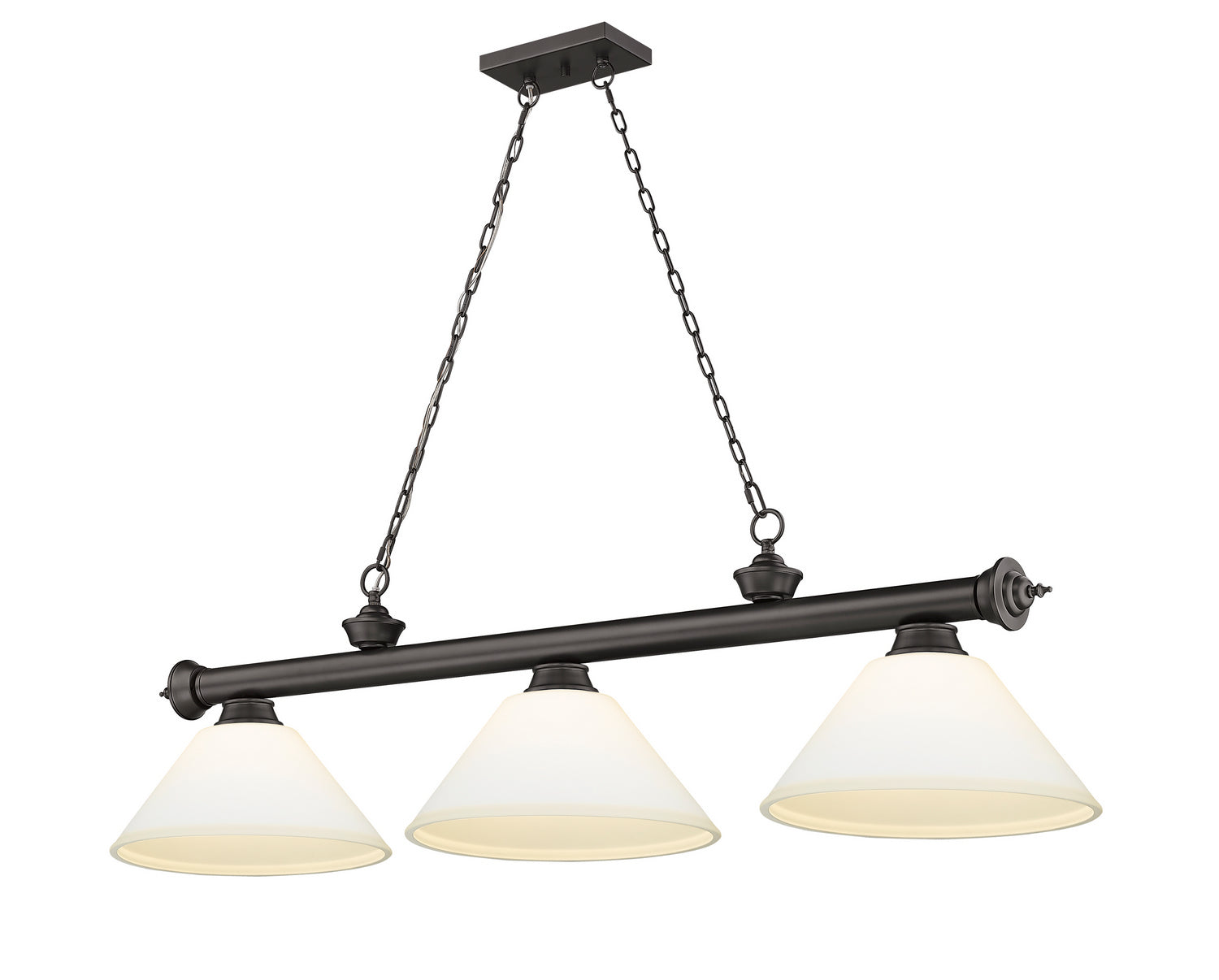 Z-Lite - 2306-3BRZ-AMO14 - Three Light Billiard - Cordon - Bronze