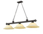 Z-Lite - 2306-3BRZ-GM16 - Three Light Billiard - Cordon - Bronze