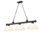 Z-Lite - 2306-3BRZ-PWH - Three Light Billiard - Cordon - Bronze