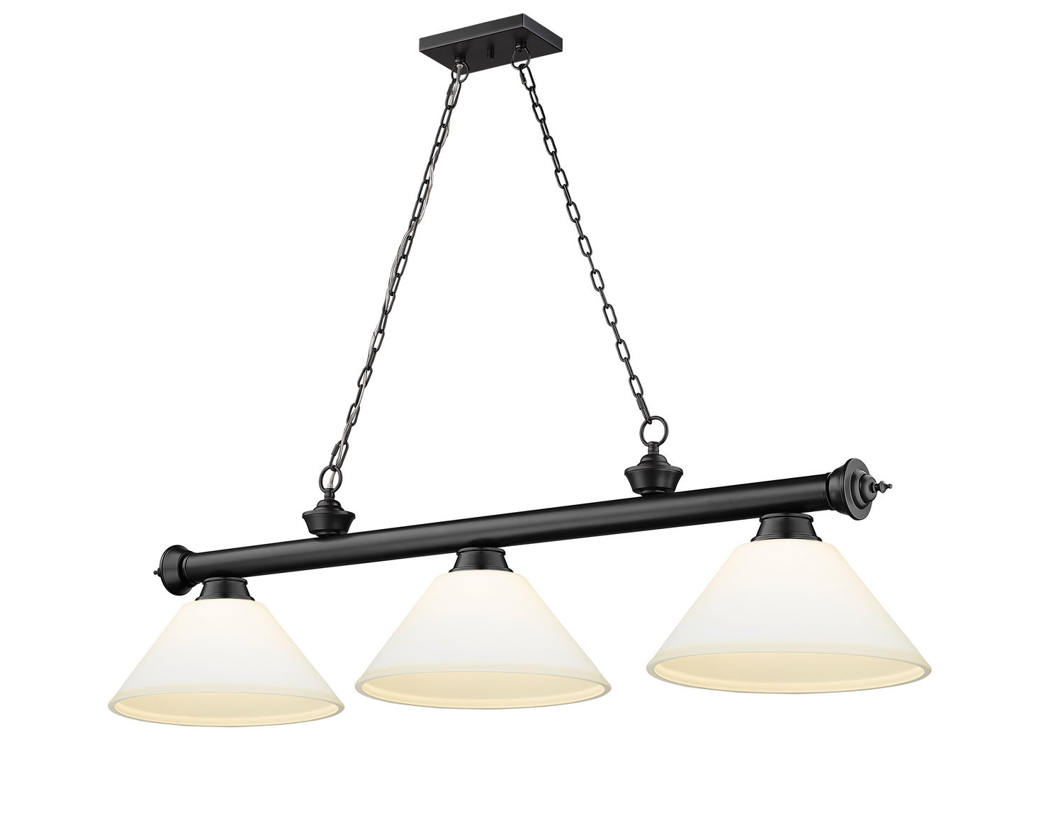 Z-Lite - 2306-3MB-AMO14 - Three Light Billiard - Cordon - Matte Black