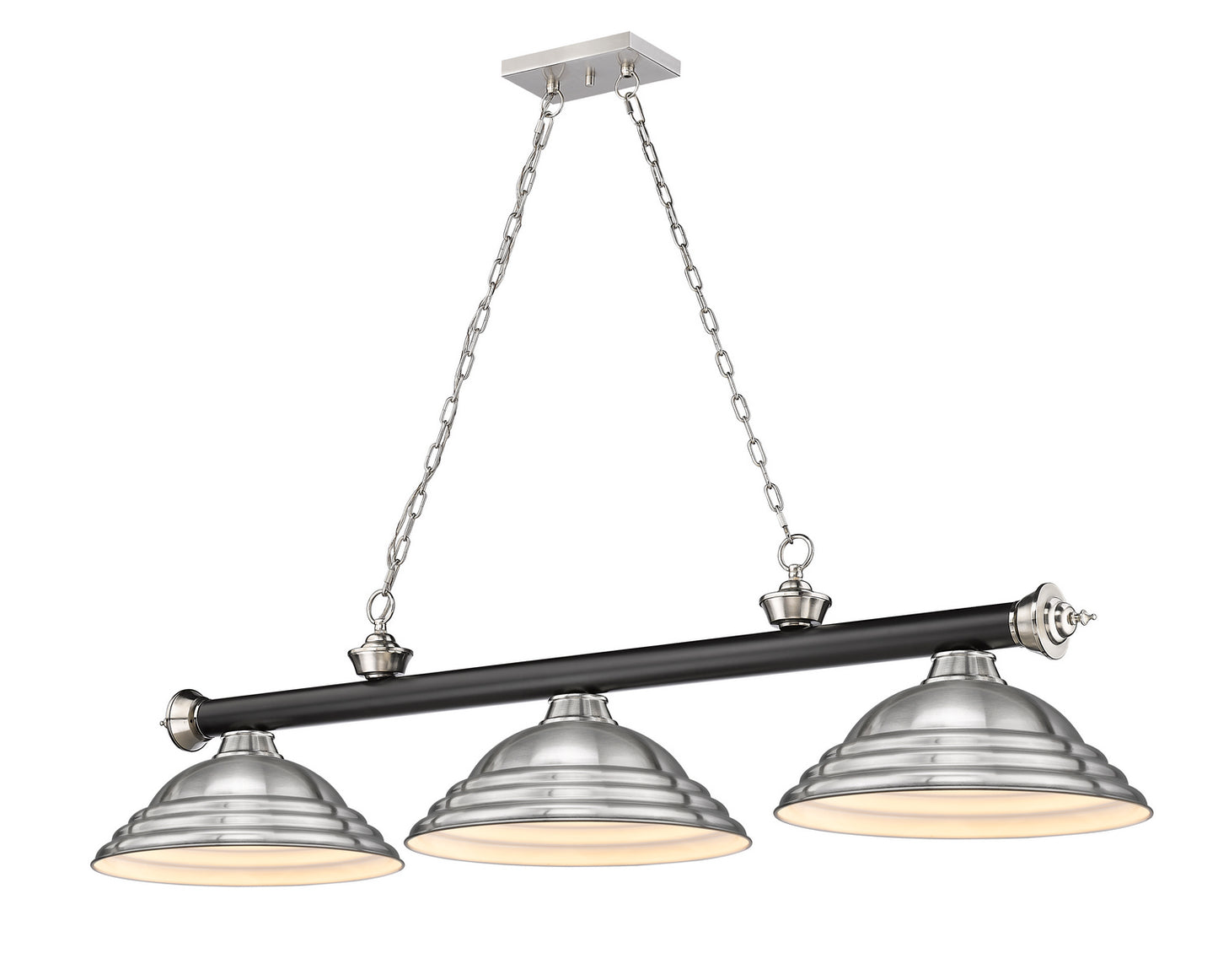 Z-Lite - 2306-3MB-BN-SBN - Three Light Billiard - Cordon - Matte Black / Brushed Nickel