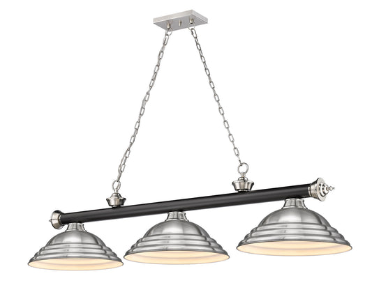 Z-Lite - 2306-3MB-BN-SBN - Three Light Billiard - Cordon - Matte Black / Brushed Nickel