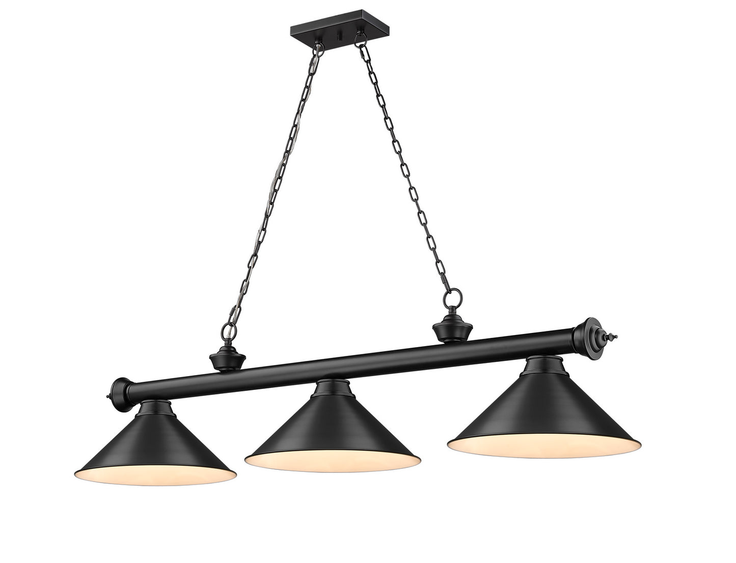 Z-Lite - 2306-3MB-MB15 - Three Light Billiard - Cordon - Matte Black