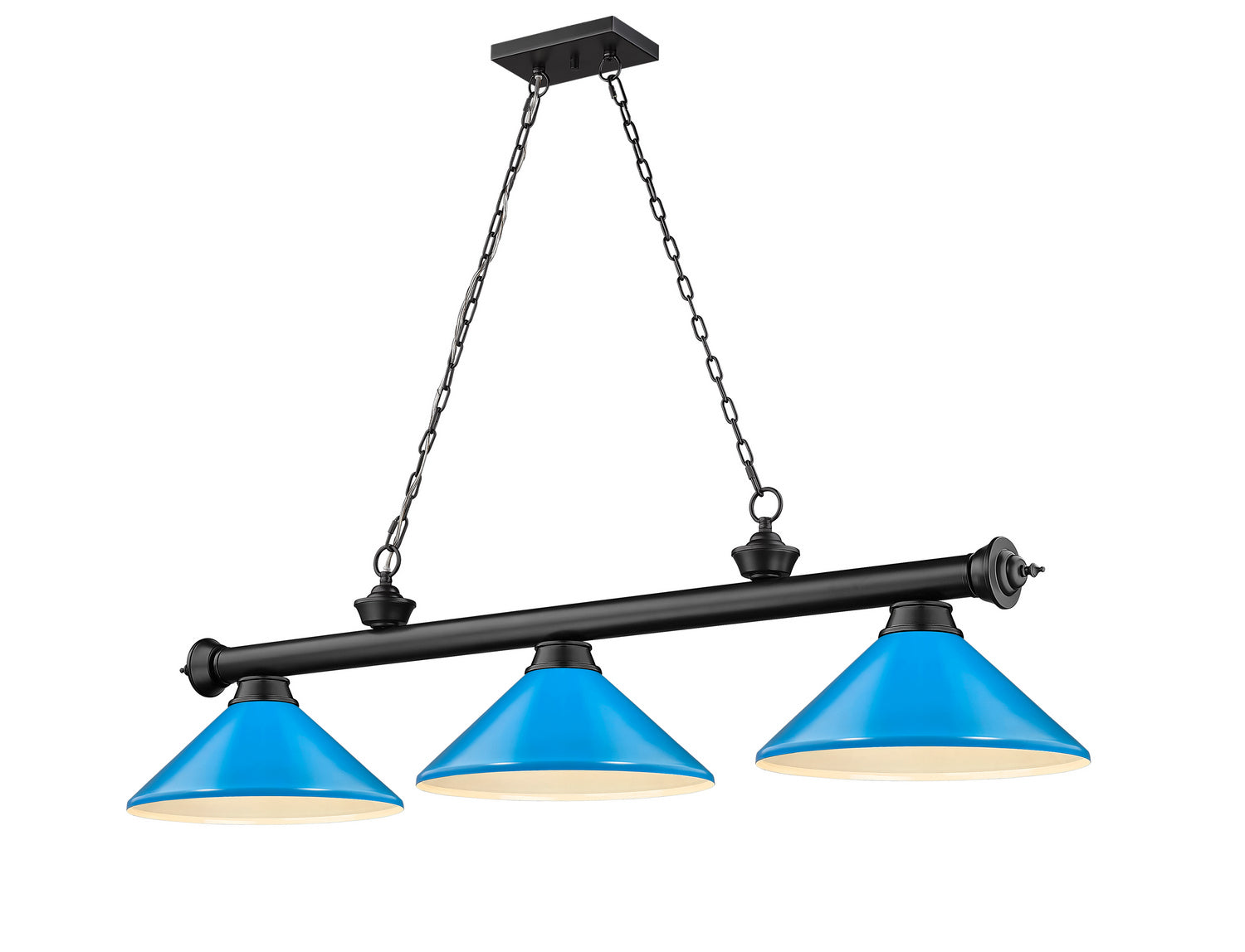 Z-Lite - 2306-3MB-MEB - Three Light Billiard - Cordon - Matte Black