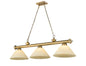 Z-Lite - 2306-3RB-AGM14 - Three Light Billiard - Cordon - Rubbed Brass