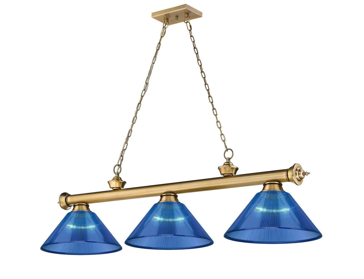 Z-Lite - 2306-3RB-ARDB - Three Light Billiard - Cordon - Rubbed Brass