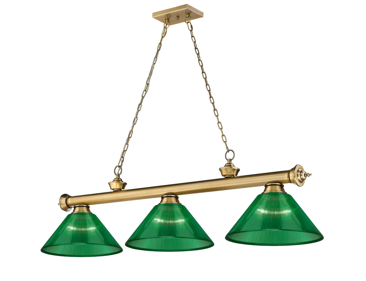 Z-Lite - 2306-3RB-ARG - Three Light Billiard - Cordon - Rubbed Brass