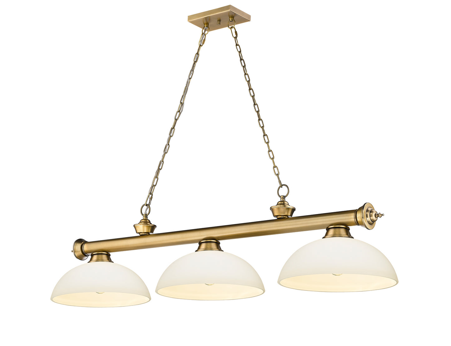 Z-Lite - 2306-3RB-DMO14 - Three Light Billiard - Cordon - Rubbed Brass