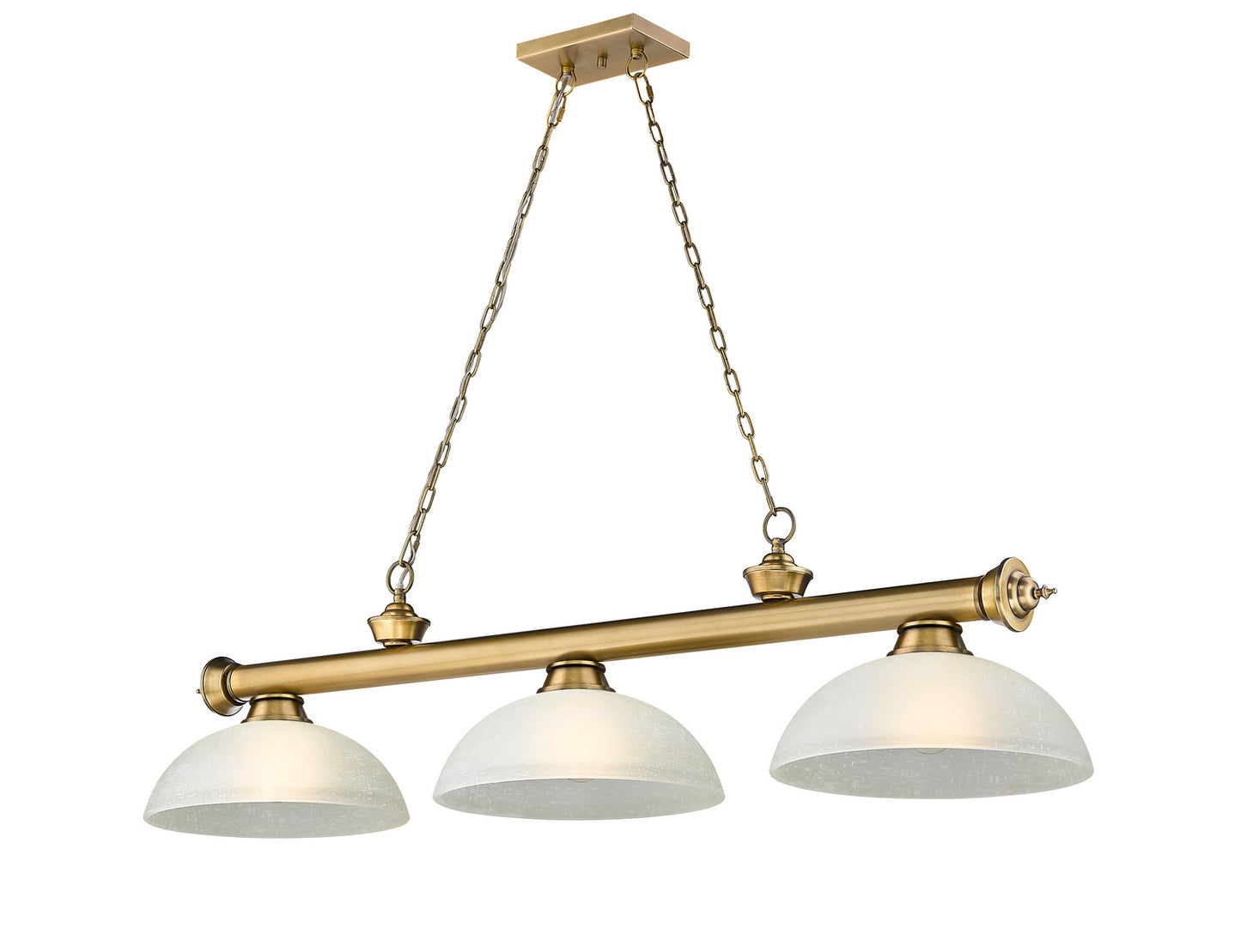 Z-Lite - 2306-3RB-DWL14 - Three Light Billiard - Cordon - Rubbed Brass