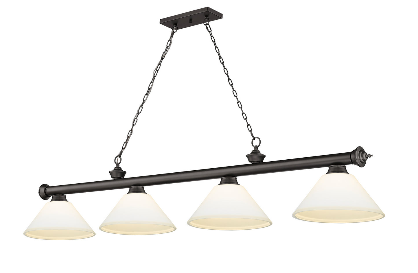 Z-Lite - 2306-4BRZ-AMO14 - Four Light Billiard - Cordon - Bronze