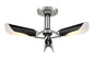 George Kovacs - P1693-691 - Three Light Semi Flush Mount - Turbine - Coal With Brushed Nickel