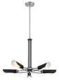 George Kovacs - P1695-691 - Five Light Chandelier - Turbine - Coal With Brushed Nickel