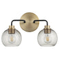 Quorum - 572-2-6980 - Two Light Vanity - Clarion - Textured Black w/ Aged Brass
