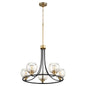 Quorum - 672-5-6980 - Five Light Chandelier - Clarion - Textured Black w/ Aged Brass