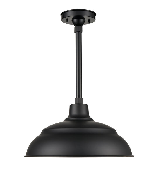 Millennium - LEDRWHS14-SB - LED Warehouse Shade - R Series - Satin Black