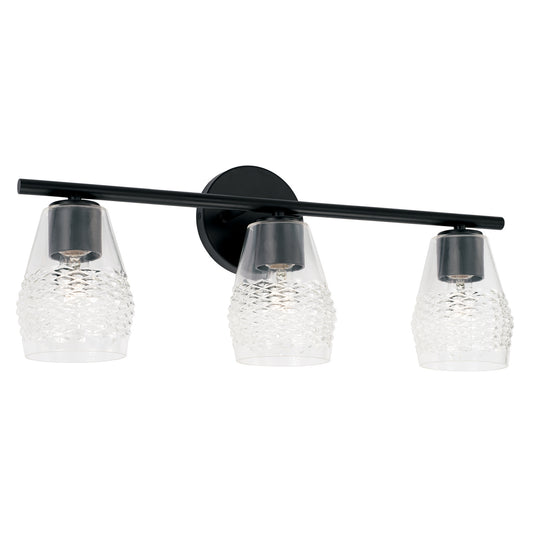 Capital Lighting - 145031MB-524 - Three Light Vanity - Dena - Matte Black