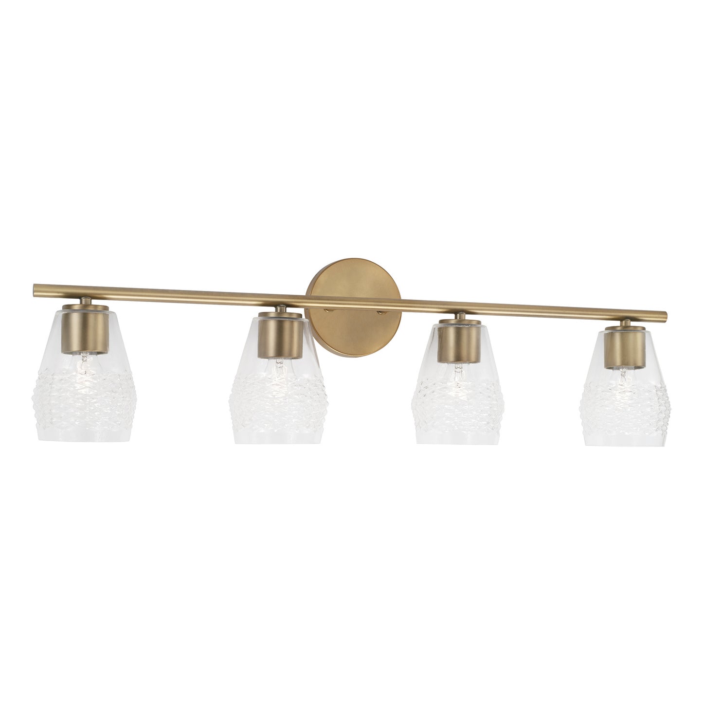 Capital Lighting - 145041AD-524 - Four Light Vanity - Dena - Aged Brass