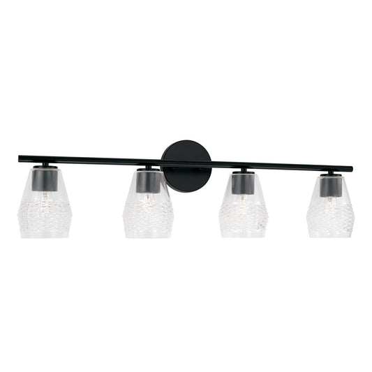 Capital Lighting - 145041MB-524 - Four Light Vanity - Dena - Matte Black