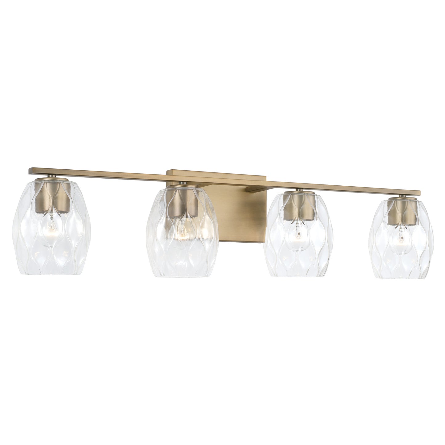 Capital Lighting - 145341AD-525 - Four Light Vanity - Lucas - Aged Brass