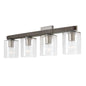 Capital Lighting - 146141CM-531 - Four Light Vanity - Sawyer - Carbon Grey and Matte Nickel