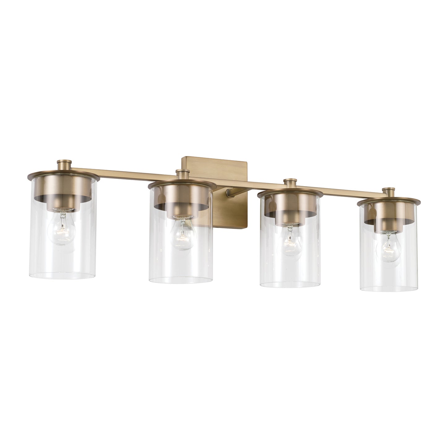 Capital Lighting - 146841AD-532 - Four Light Vanity - Mason - Aged Brass