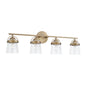 Capital Lighting - 147041AD-534 - Four Light Vanity - Madison - Aged Brass