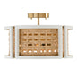 Capital Lighting - 244341WM - Four Light Semi-Flush Mount - Lola - Flat White and Matte Brass