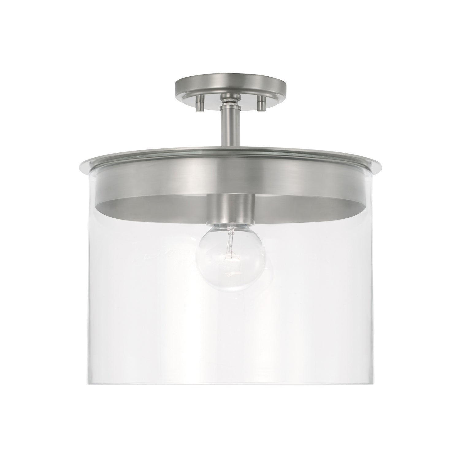 Capital Lighting - 246812BN - One Light Semi-Flush Mount - Mason - Brushed Nickel