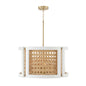 Capital Lighting - 344341WM - Four Light Pendant - Lola - Flat White and Matte Brass