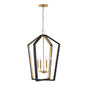 Capital Lighting - 344541KM - Four Light Pendant - Maren - Flat Black and Matte Brass