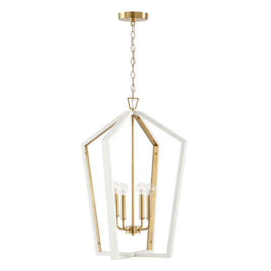 Capital Lighting - 344541WM - Four Light Pendant - Maren - Flat White and Matte Brass