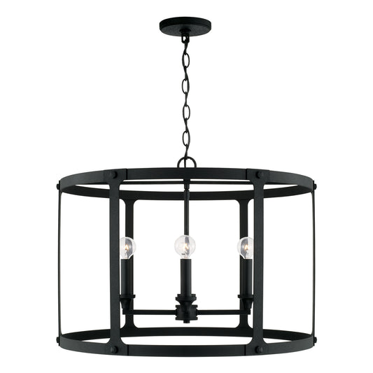 Capital Lighting - 344941BI - Four Light Pendant - Brennen - Black Iron