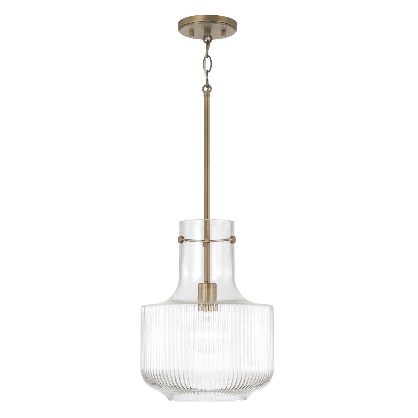 Capital Lighting - 345111AD - One Light Pendant - Nyla - Aged Brass