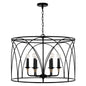 Capital Lighting - 345661KB - Six Light Pendant - Amara - Matte Black with Brass