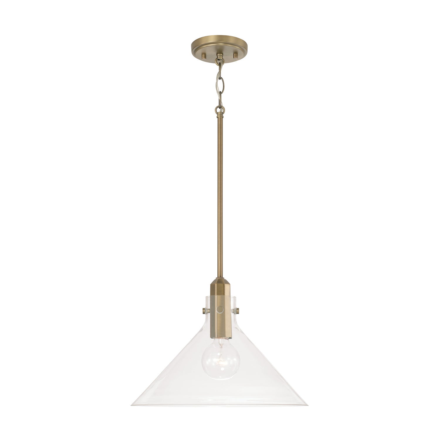 Capital Lighting - 345811AD - One Light Pendant - Greer - Aged Brass