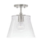 Capital Lighting - 346912BN - One Light Pendant - Baker - Brushed Nickel