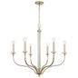 Capital Lighting - 444861BS - Six Light Chandelier - Breigh - Brushed Champagne