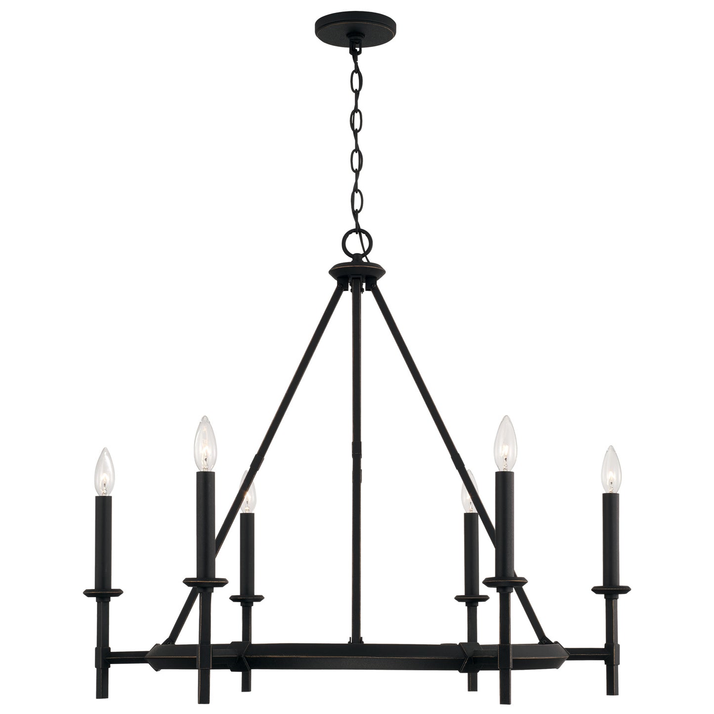 Capital Lighting - 445261IH - Six Light Chandelier - Ogden - Brushed Black Iron