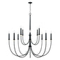 Capital Lighting - 445601KB - 12 Light Chandelier - Amara - Matte Black with Brass