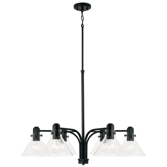 Capital Lighting - 445861MB-528 - Six Light Chandelier - Greer - Matte Black