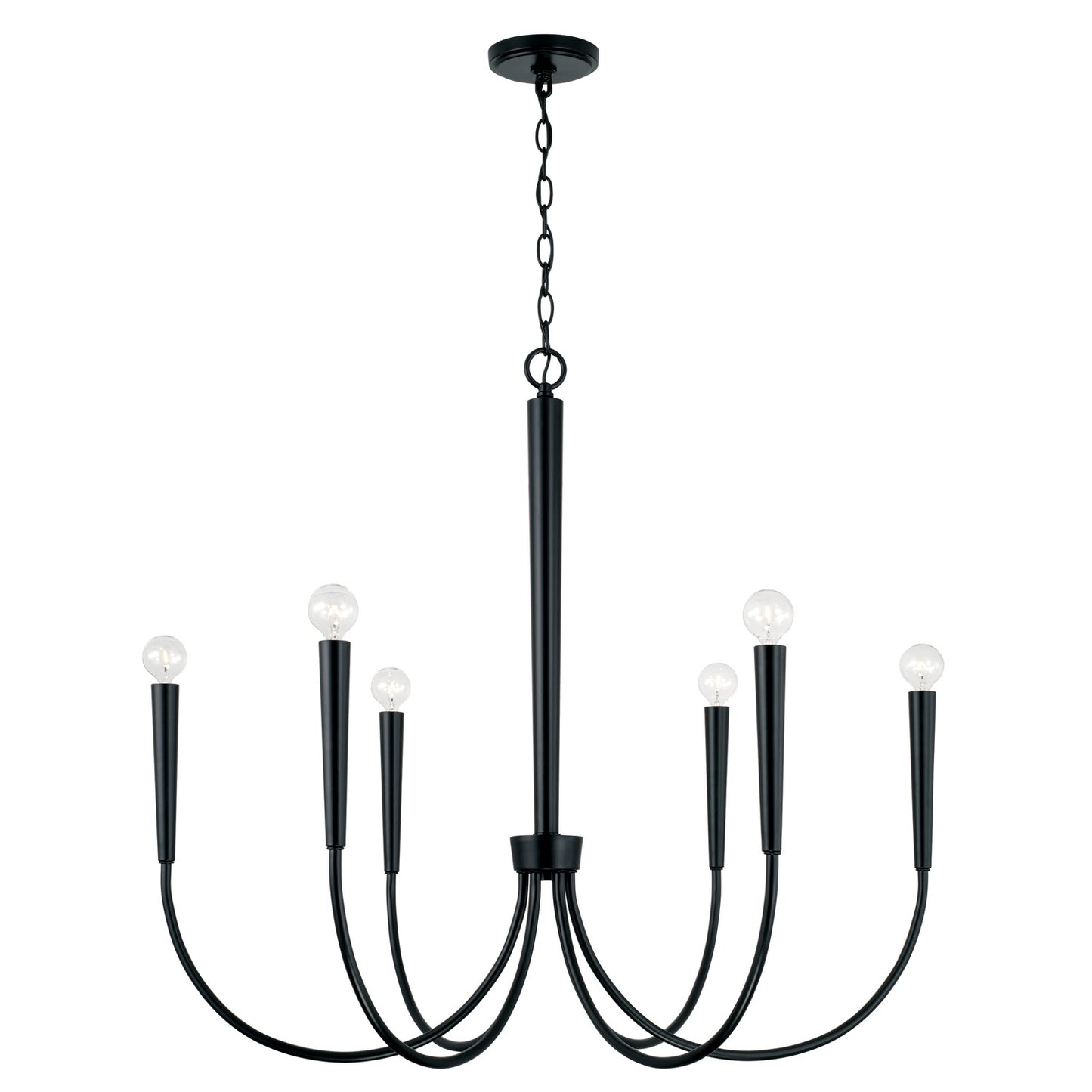 Capital Lighting - 445961MB - Six Light Chandelier - Holden - Matte Black