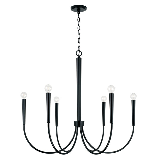 Capital Lighting - 445961MB - Six Light Chandelier - Holden - Matte Black