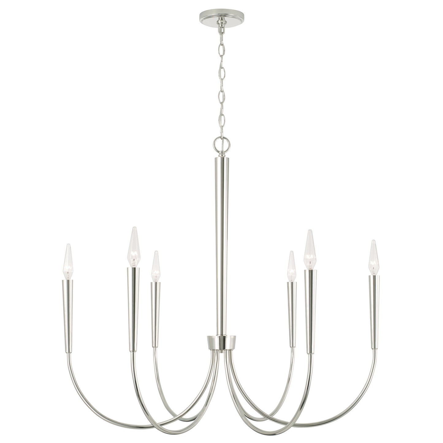 Capital Lighting - 445961PN - Six Light Chandelier - Holden - Polished Nickel